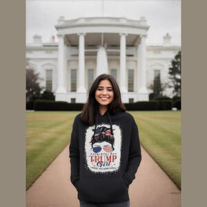 I'm Still A Trump Girl Women's Large Black I Make No Apologies Pullover Hoodie